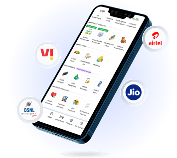 Mobile recharge steps illustration