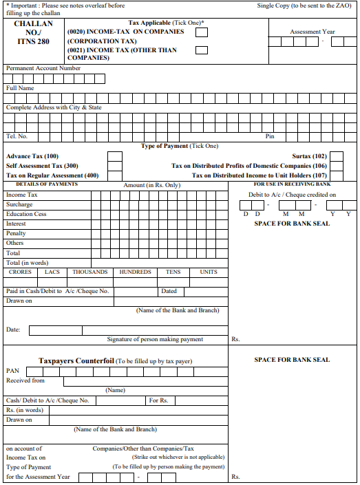 Challan 280