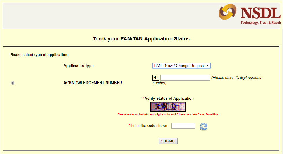 pan application track