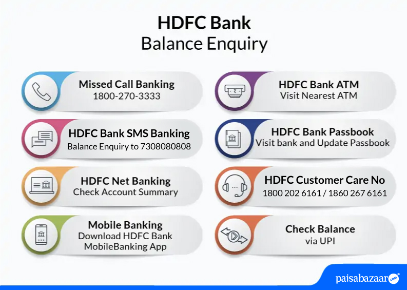 HDFC Bank Balance Enquiry